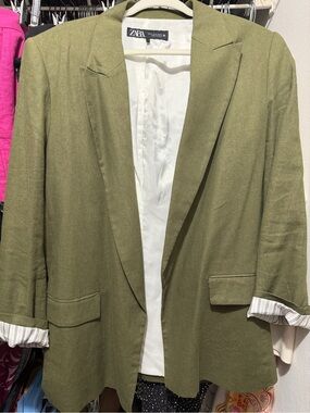 ZARA Olive Utility Blazer- Never worn